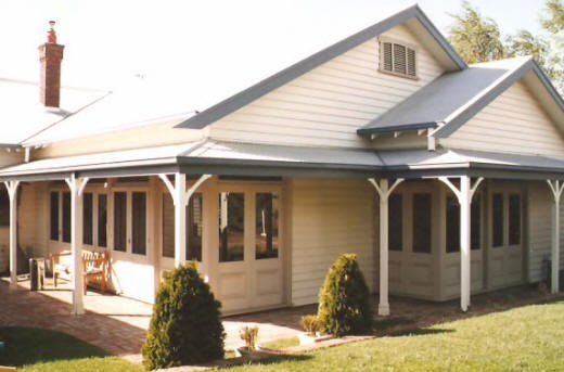 white and cream house