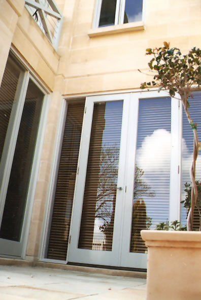 tall glass doors
