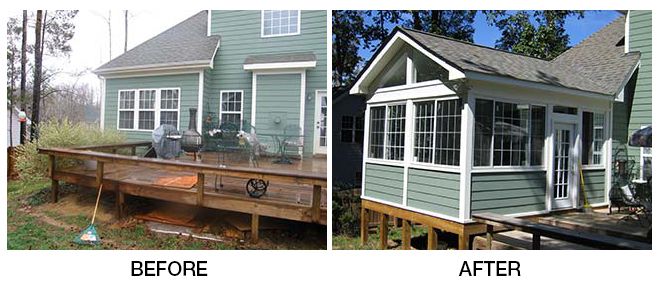 Before & After - Home Addition in Raleigh, NC