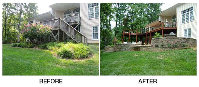 Before & After - Stylish Hardscaping Project in Cary, NY