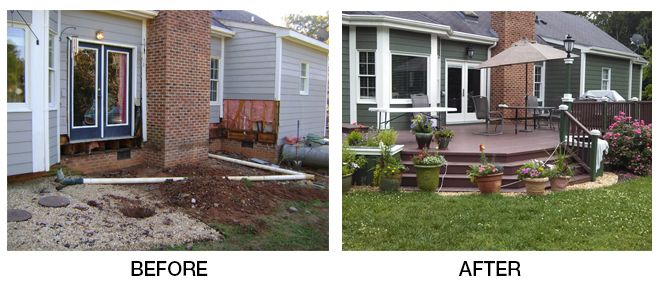 Before & After - Spacious Deck & Sitting Area