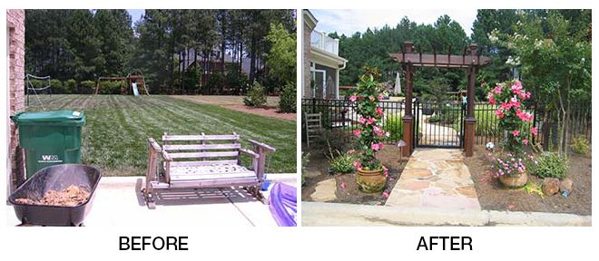 Before & After - New Patio Area in Wake Forest, NC