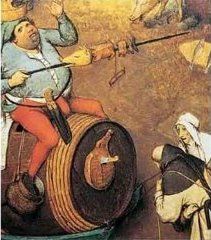 Lotta tra Carnevale e Quaresima - Dipinto di Pieter Bruegel il Vecchio