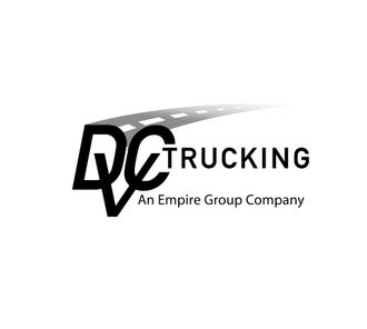 A black and white logo for a trucking company.