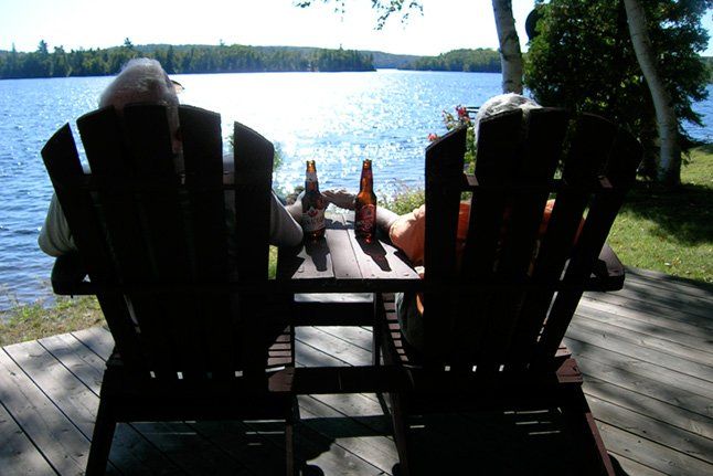 Relaxing on deck