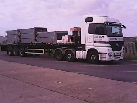 loaded freight truck