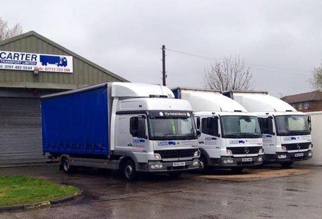 three lorries