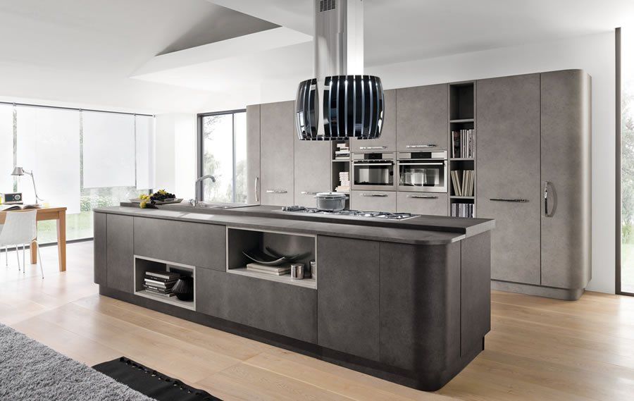 Cucina con aspiratore integrato