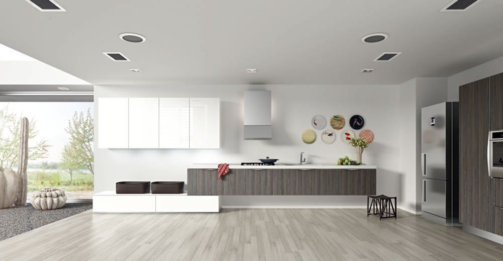 Cucina con parquet