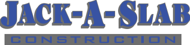 Jack-A-Slab Construction logo in blue and gray text on a white background