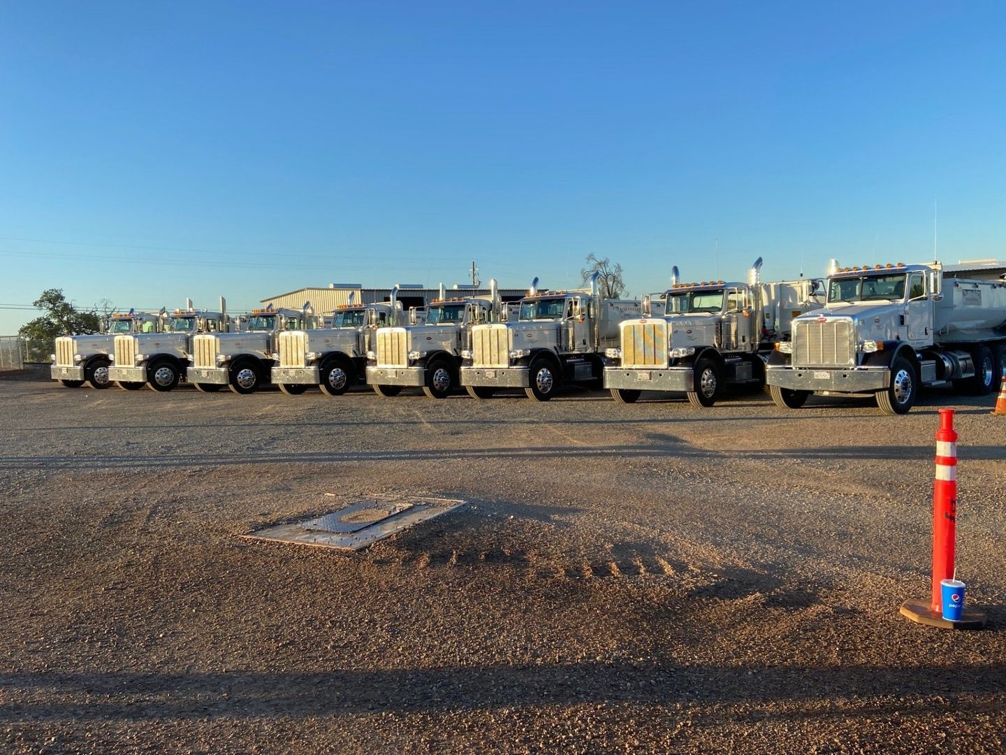 Truck Unloading the Gravel — Paradise, CA — Northstate Aggregate Inc.