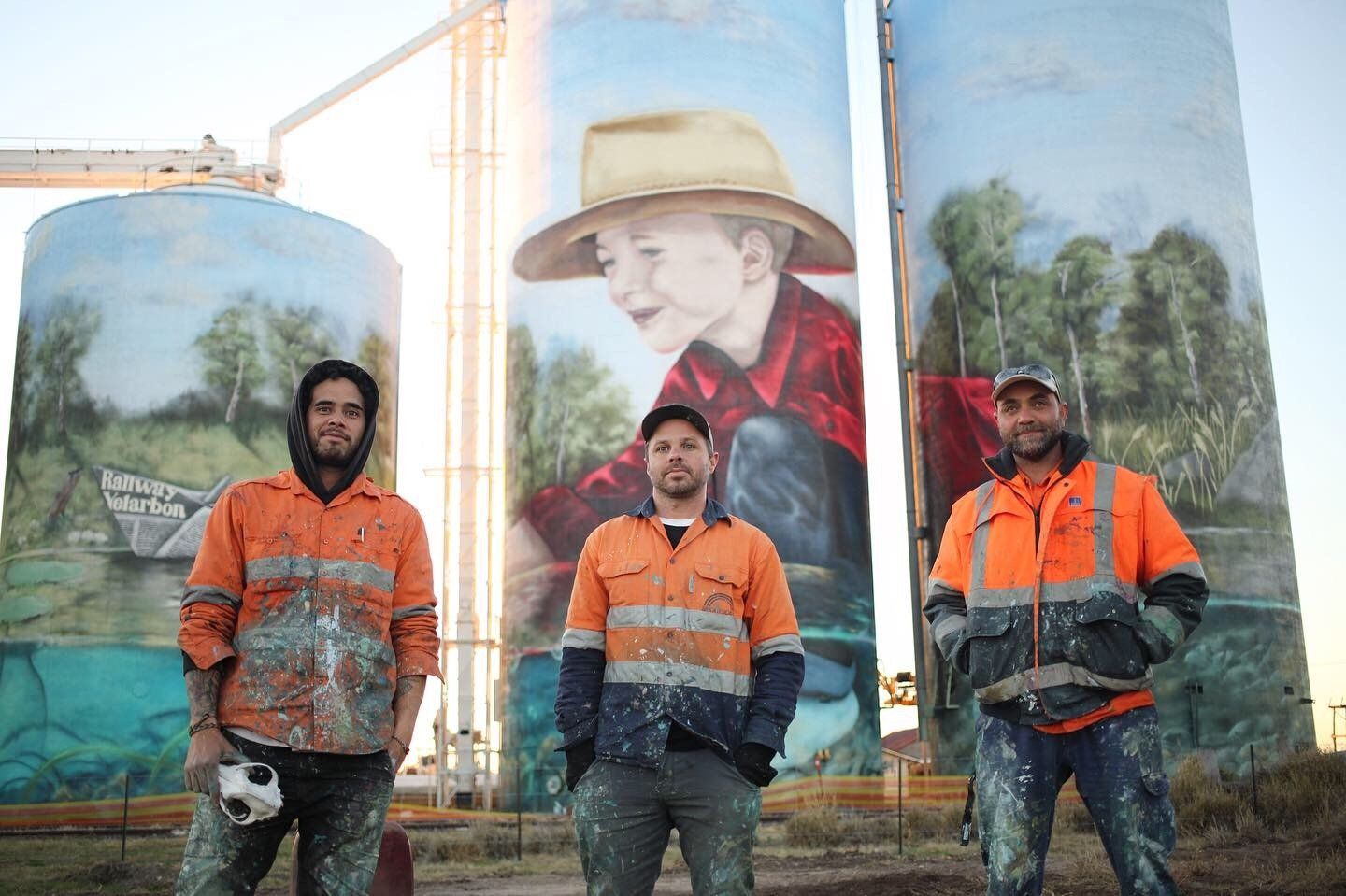 Yelarbon Silo Art, Australian Silo Art Trail, Brightsiders, GrainCorp Silos at Yelarbon