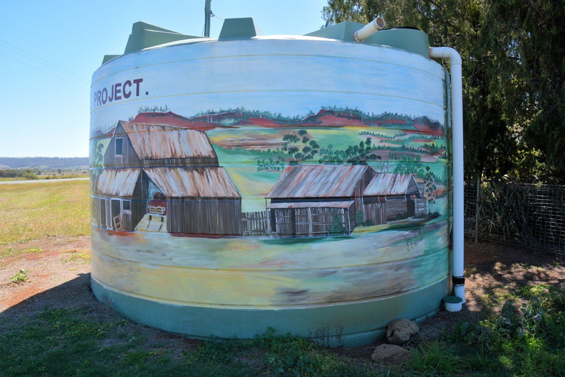 Binjour Water Tank, Australian Silo Art Trail