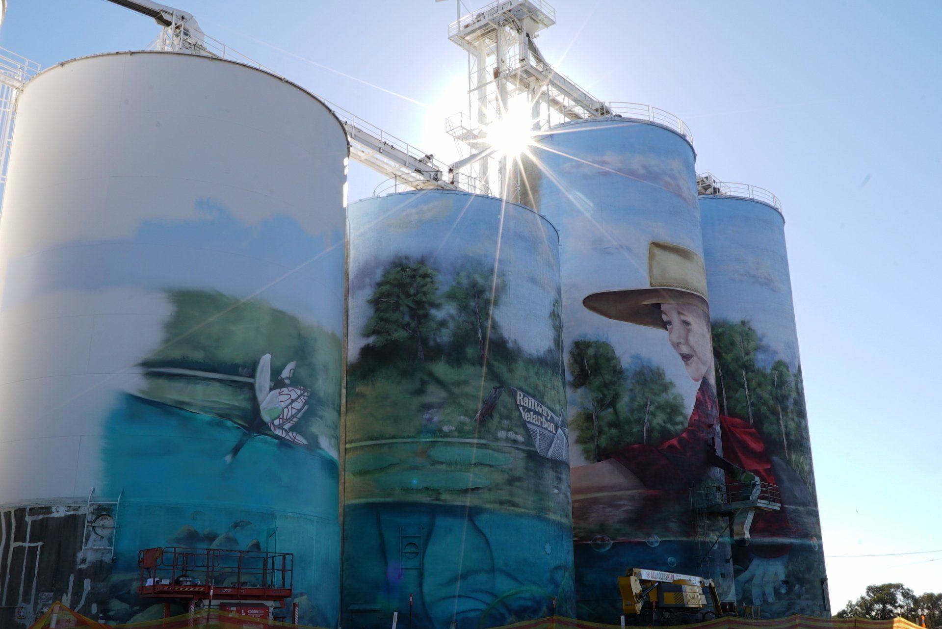 Yelarbon Silo Art, Australian Silo Art Trail, Brightsiders, GrainCorp Silos at Yelarbon