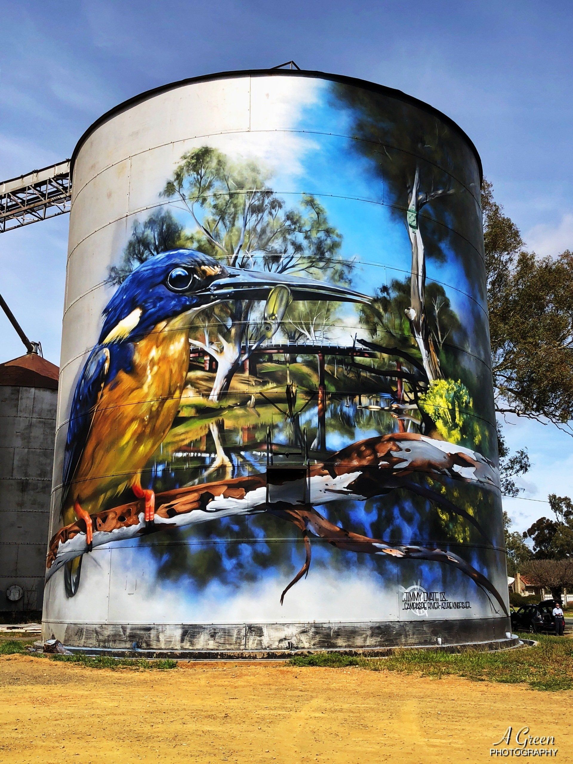 Rochester Silo Art, Australian Silo Art Trail, Jimmy DVate