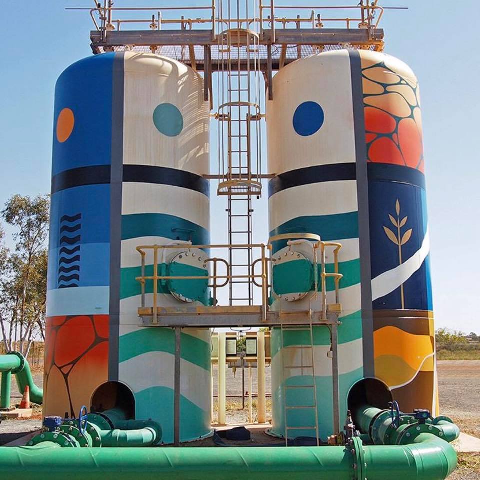 Port Hedland Water Tank Art, Australian Silo Art Trail