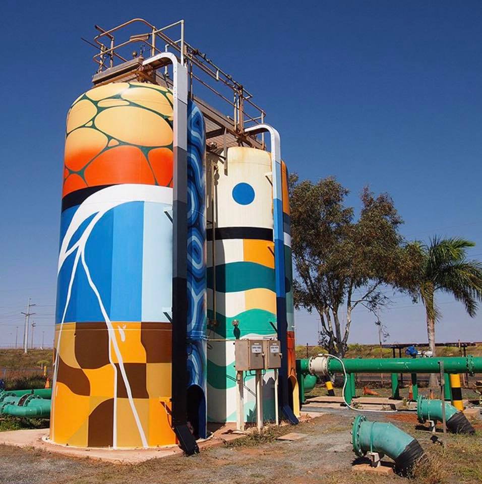 Port Hedland Water Tank Art, Australian Silo Art Trail