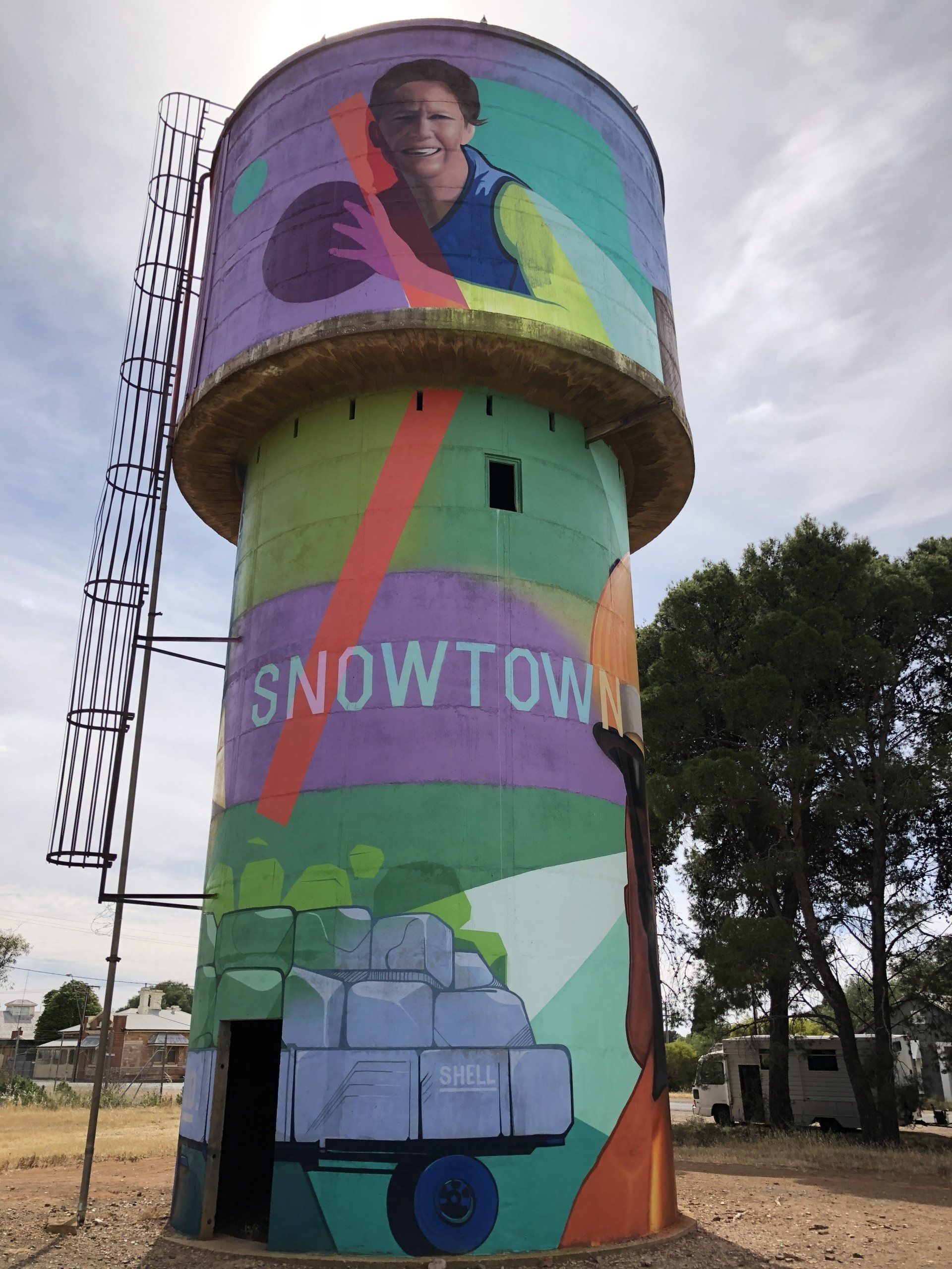 Snowtown Water Tower Art, Australian Silo Art Trail, Vans the omega