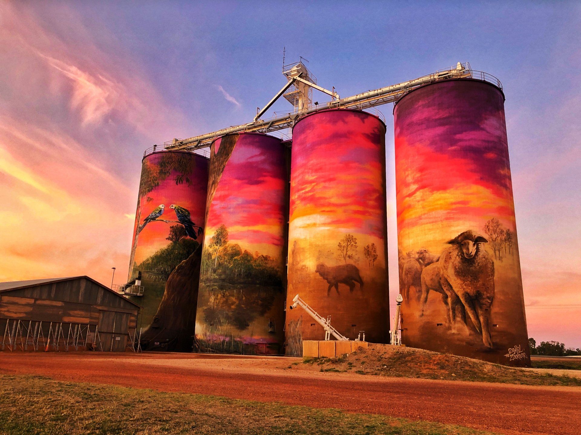 Thallon Silo Art, Australian Silo Art Trail, Joel Fergie, Travis Vinson