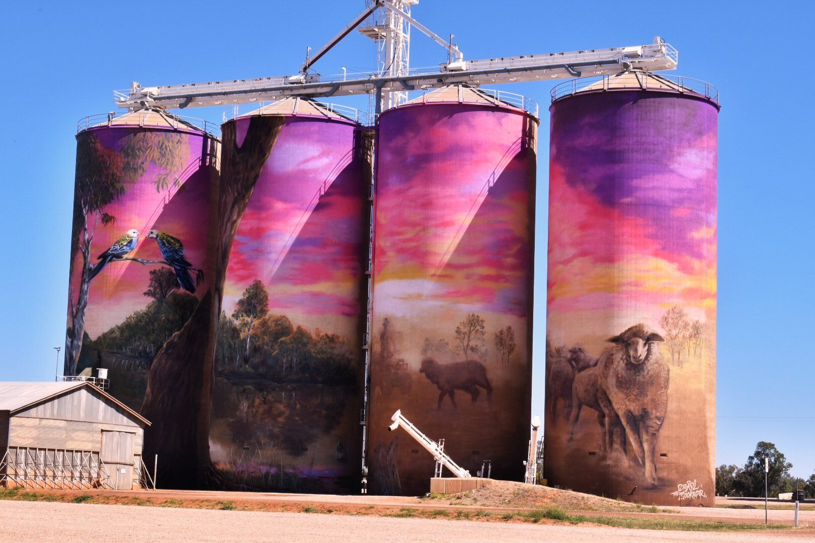 Thallon Silo Art, Australian Silo Art Trail, Joel Fergie, Travis Vinson