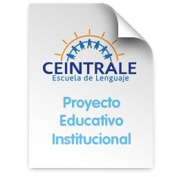 Una hoja de papel blanca con las palabras proyecto educativo institucional.