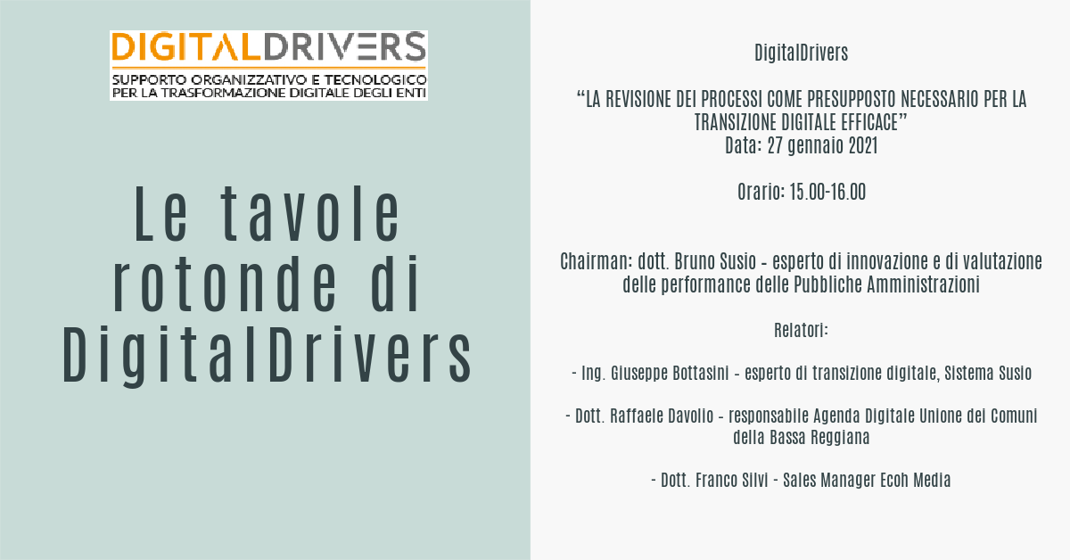 DigitalDrivers tavola rotonda del 27/1/2021
