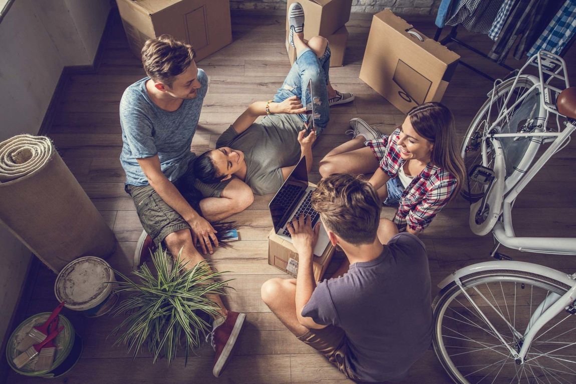 People enjoying home