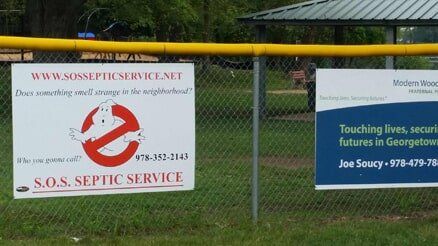 Stink Busters sign | SOS Septic Service | Georgetown, MA Stink Busters sign | SOS Septic Service | Georgetown, MA
