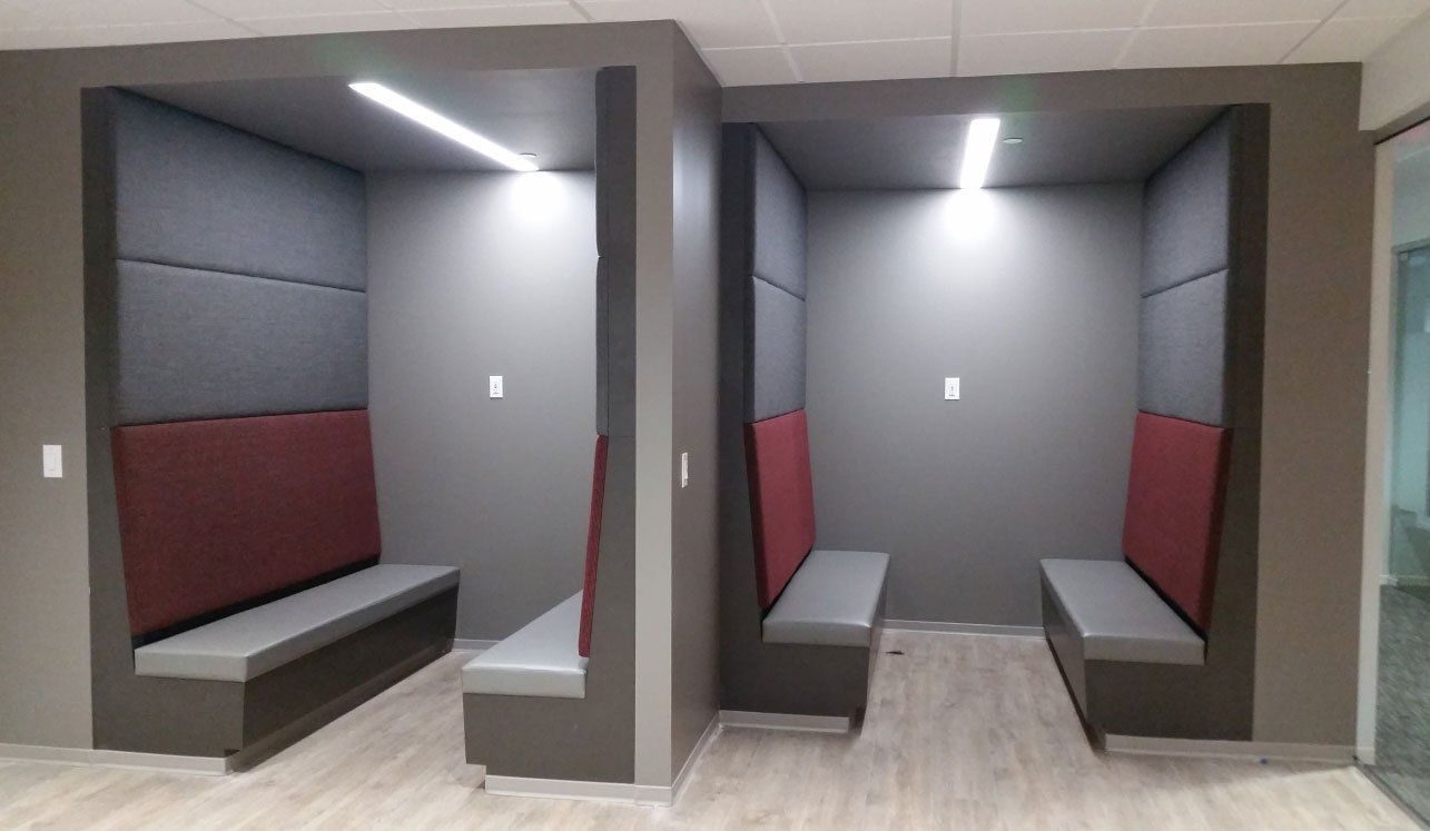Booth seating, commercial upholstery CU Design Dallas