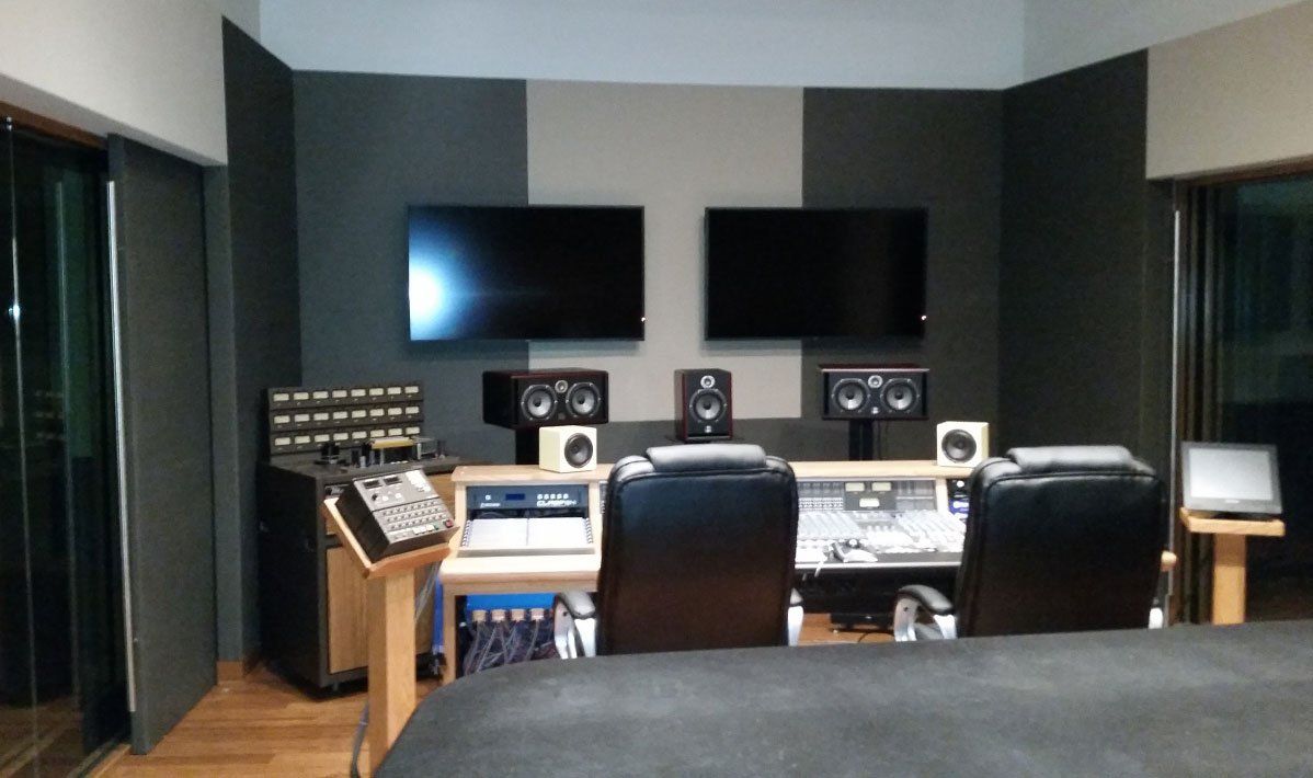 acoustical wall panels for a recording studio CU Design Dallas