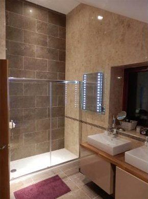  One of our tiled bathrooms