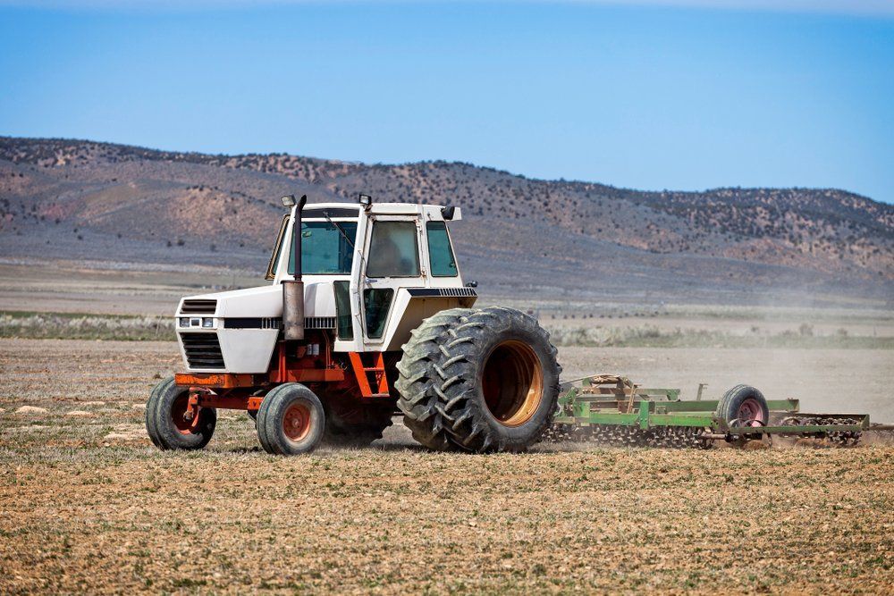 tractor on a farm