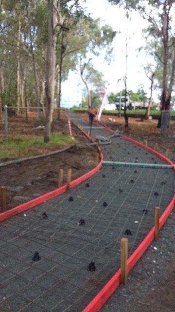 sidewalk being laid