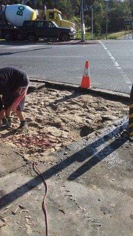 concrete being laid