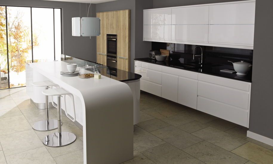 Machine used for finishing touches to the kitchen cabinet in Peterborough