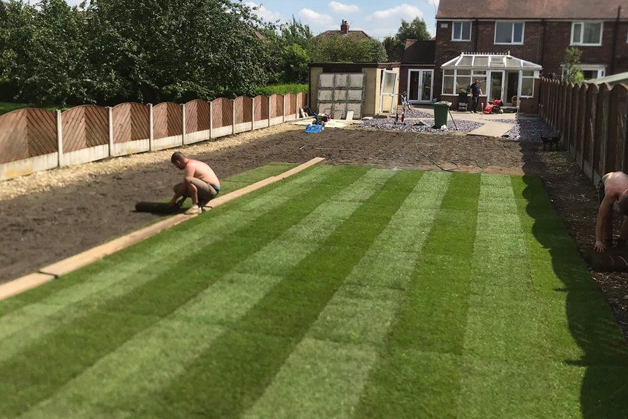 turf being laid