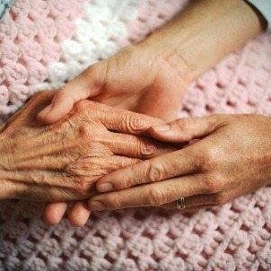 young and old hands