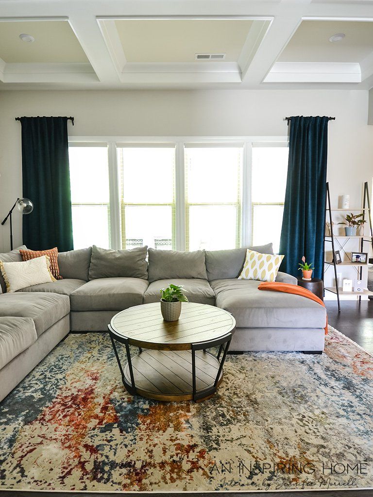 Colorful & Casual Living Sofa And Coffee Table | Marvin, NC | An Inspiring Home