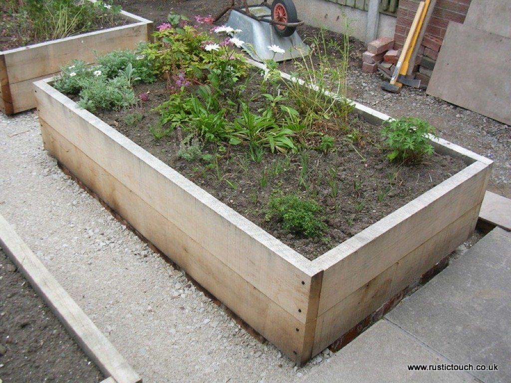 new oak flower bed