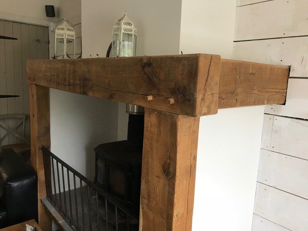 oak fireplace