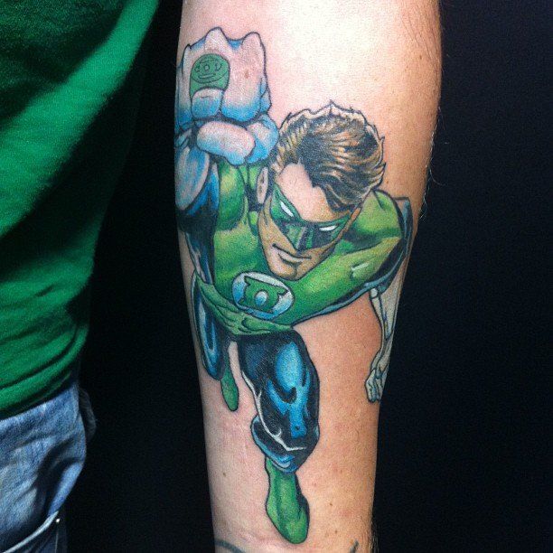 Green Lantern Tattoo by Chris Labrenz at Black Gold Tattoo Co in Edmonton Alberta Canada