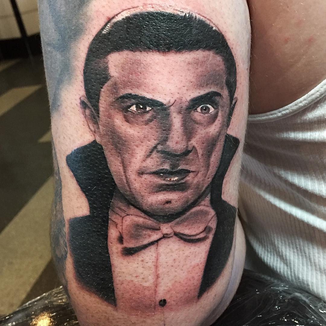 Dracula Tattoo by Chad Lavers at Crimson Empire Tattoo in Edmonton Alberta Canada
