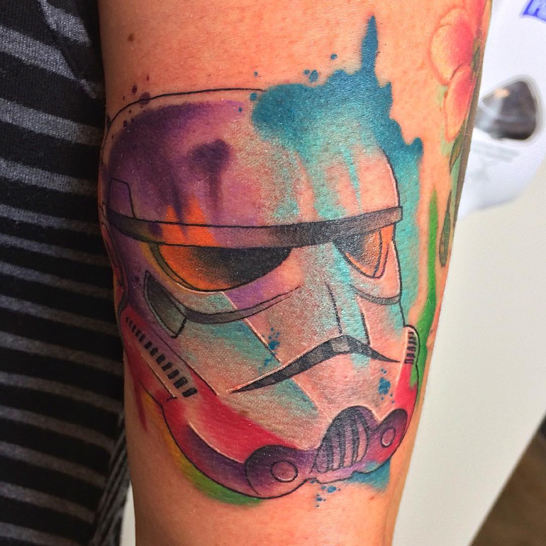 Stormtrooper Tattoo by Chad Lavers at Crimson Empire Tattoo in Edmonton Alberta Canada