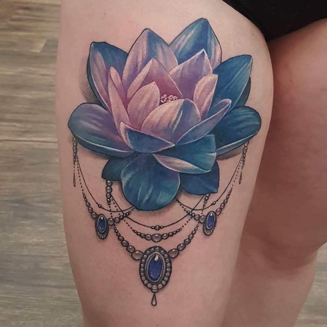 Lotus Tattoo by Sasha Day at Black Gold Tattoo Co in Edmonton Alberta Canada