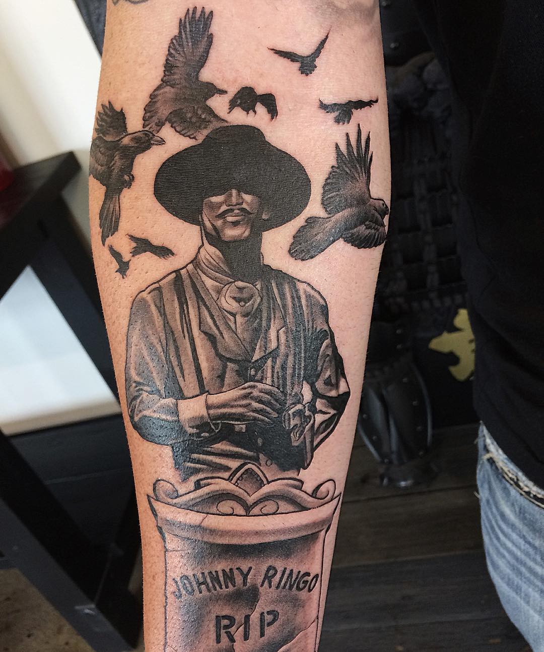 Tombstone Tattoo by Chad Lavers at Crimson Empire Tattoo in Edmonton Alberta Canada