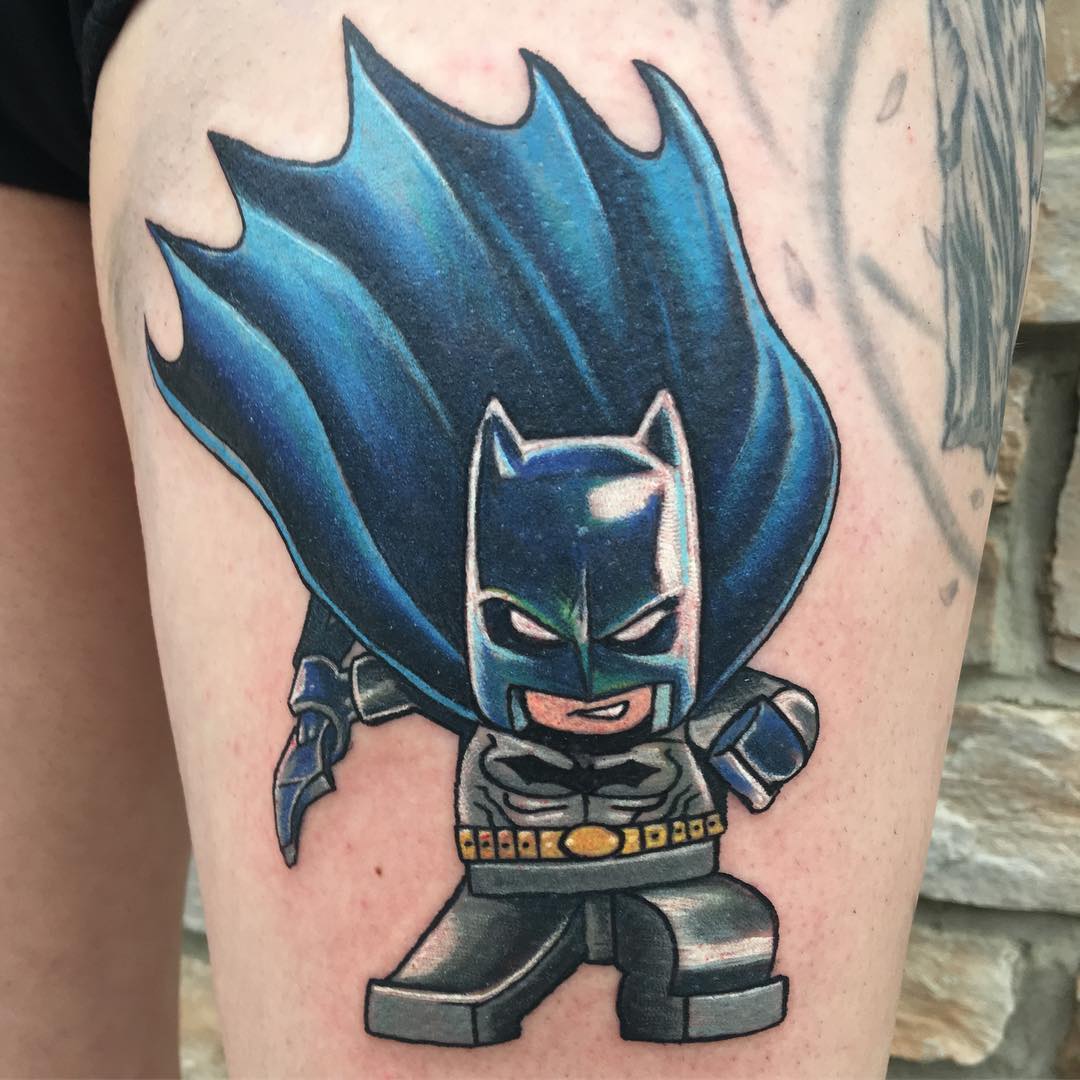 Lego Batman by Chris Labrenz at Black Gold Tattoo Co in Edmonton Alberta Canada
