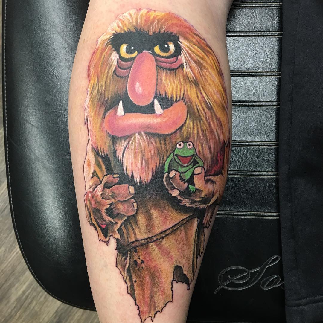 Sweetums Muppets Tattoo by Chris Labrenz at Black Gold Tattoo Co in Edmonton Alberta Canada