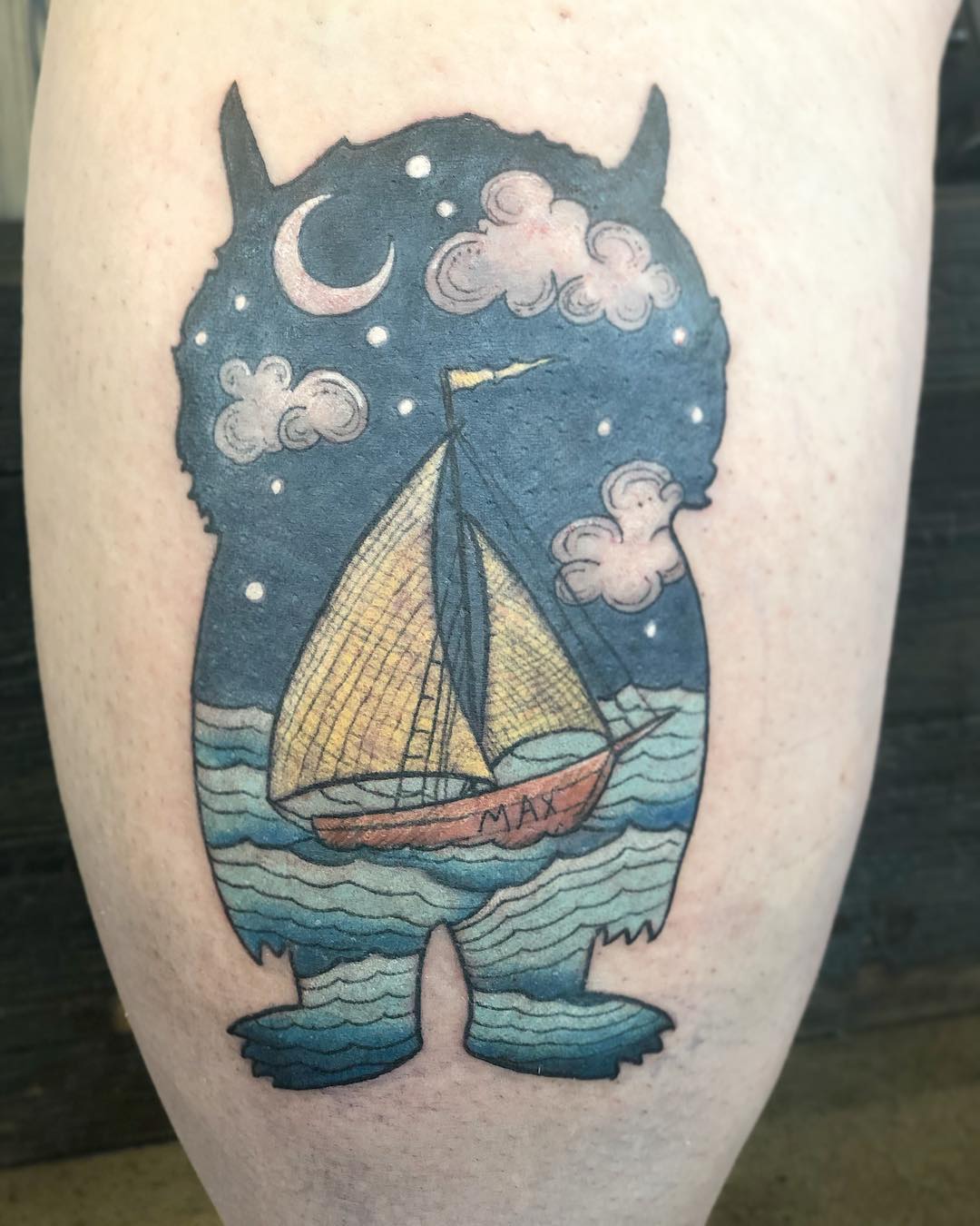 Where the Wild Things Are Tattoo by Vanessa Spezowka at Crimson Empire Tattoo in Edmonton Alberta Canada