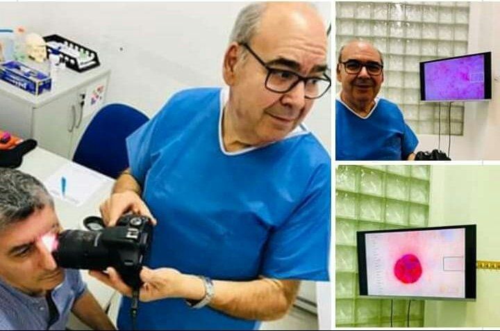 Il dottore durante una vistia