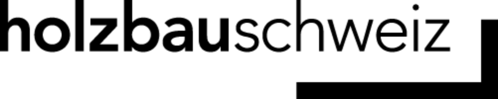 Ein schwarz-weisses Logo für Holzbauschweiz